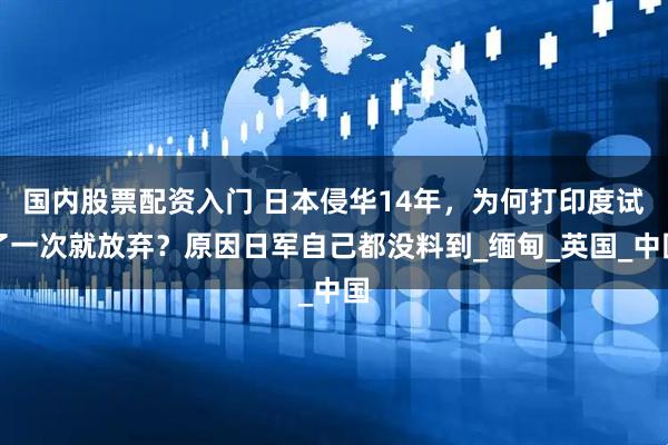 国内股票配资入门 日本侵华14年，为何打印度试了一次就放弃？原因日军自己都没料到_缅甸_英国_中国